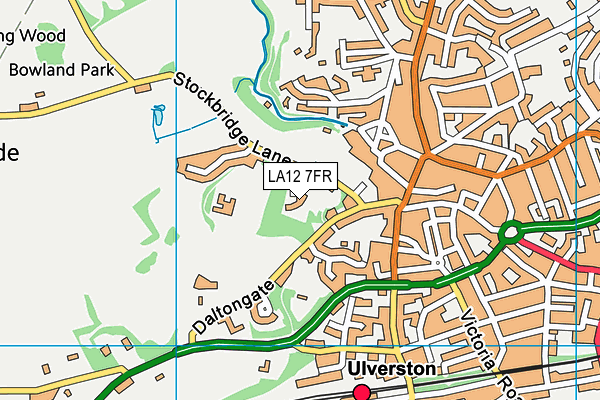 LA12 7FR map - OS VectorMap District (Ordnance Survey)