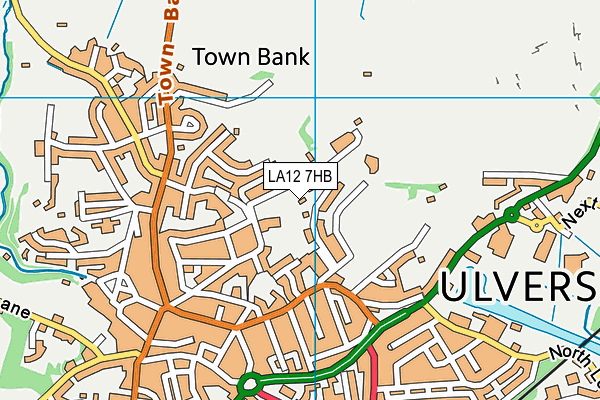 LA12 7HB map - OS VectorMap District (Ordnance Survey)