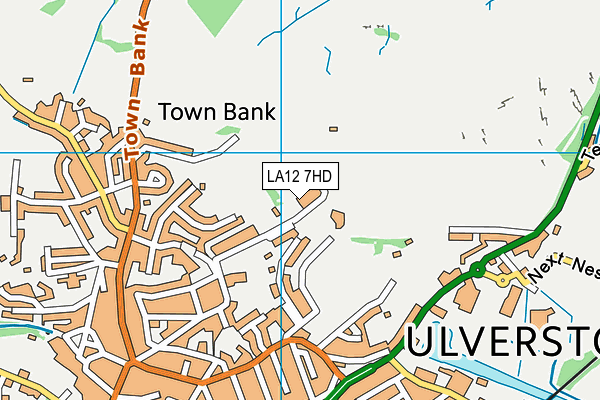 LA12 7HD map - OS VectorMap District (Ordnance Survey)