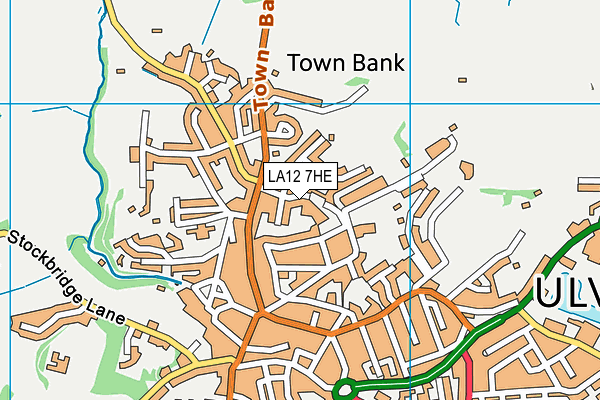 LA12 7HE map - OS VectorMap District (Ordnance Survey)