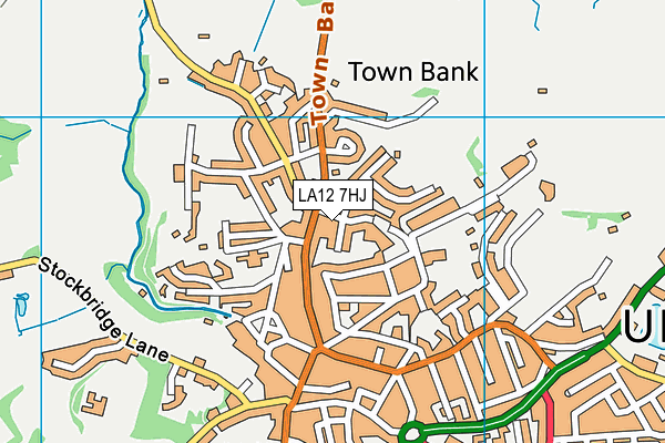 LA12 7HJ map - OS VectorMap District (Ordnance Survey)