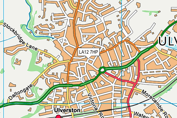 LA12 7HP map - OS VectorMap District (Ordnance Survey)