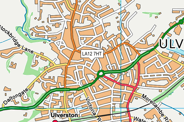 LA12 7HT map - OS VectorMap District (Ordnance Survey)