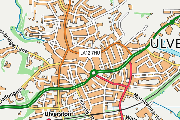 LA12 7HU map - OS VectorMap District (Ordnance Survey)