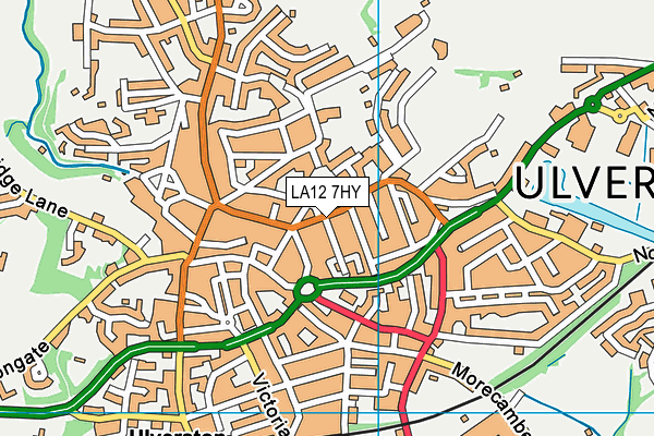 LA12 7HY map - OS VectorMap District (Ordnance Survey)