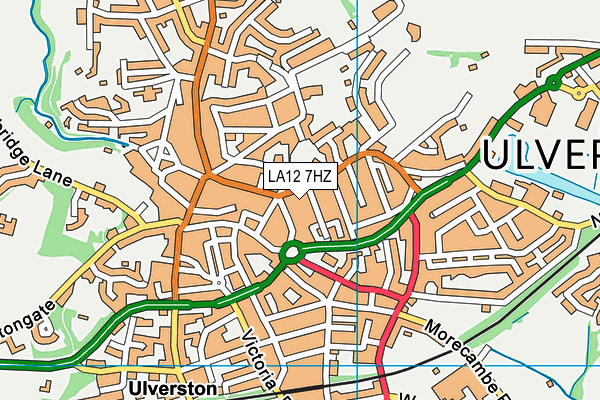 LA12 7HZ map - OS VectorMap District (Ordnance Survey)