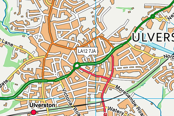LA12 7JA map - OS VectorMap District (Ordnance Survey)