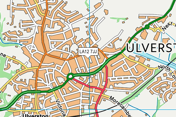 LA12 7JJ map - OS VectorMap District (Ordnance Survey)