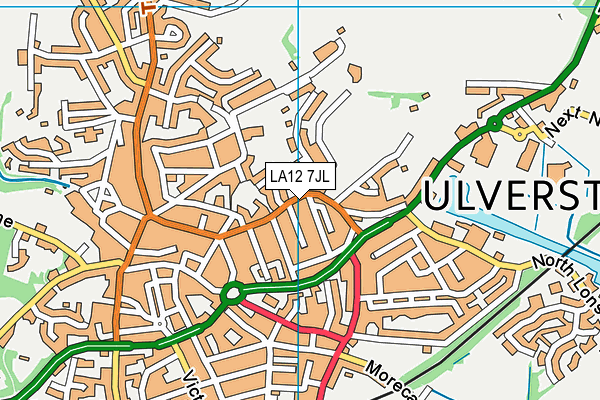 LA12 7JL map - OS VectorMap District (Ordnance Survey)