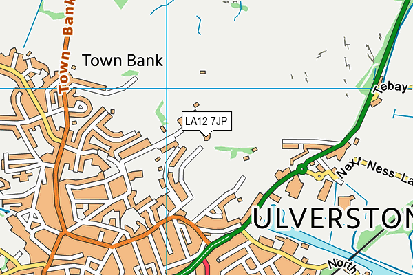 LA12 7JP map - OS VectorMap District (Ordnance Survey)