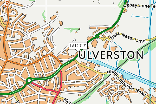 LA12 7JZ map - OS VectorMap District (Ordnance Survey)