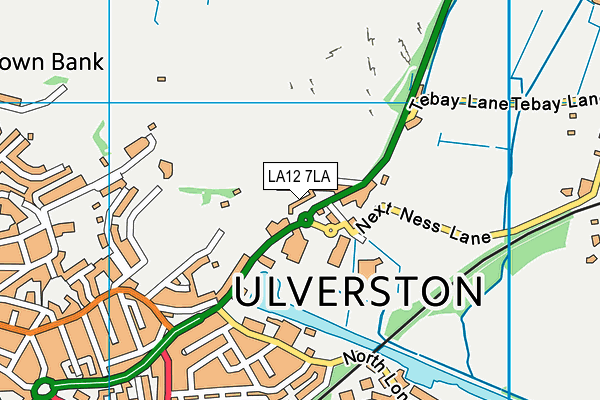 LA12 7LA map - OS VectorMap District (Ordnance Survey)