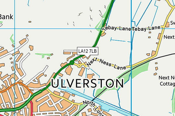 LA12 7LB map - OS VectorMap District (Ordnance Survey)