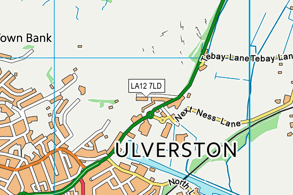 LA12 7LD map - OS VectorMap District (Ordnance Survey)