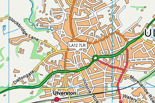 LA12 7LR map - OS VectorMap District (Ordnance Survey)