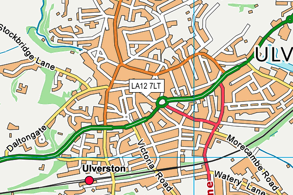 LA12 7LT map - OS VectorMap District (Ordnance Survey)