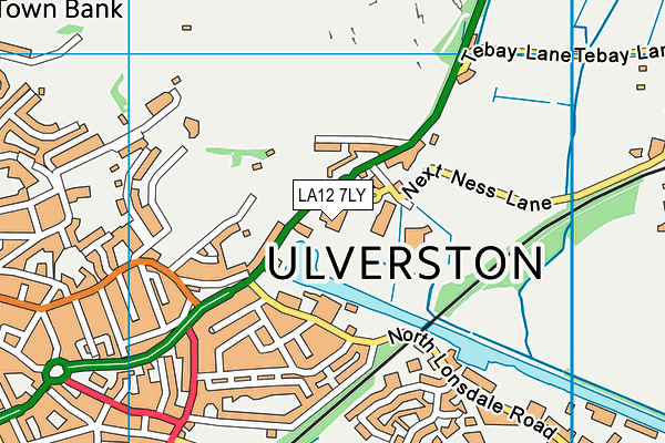 LA12 7LY map - OS VectorMap District (Ordnance Survey)