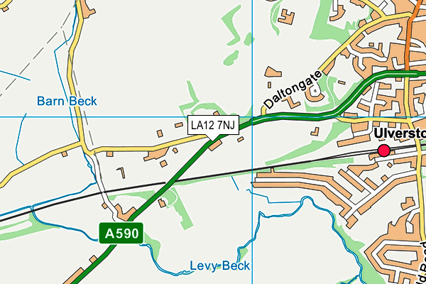 LA12 7NJ map - OS VectorMap District (Ordnance Survey)