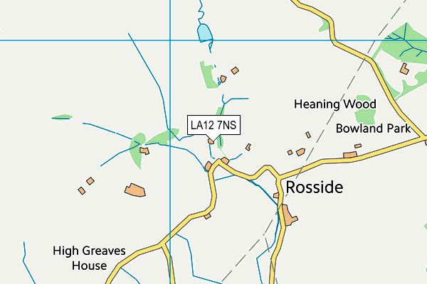 LA12 7NS map - OS VectorMap District (Ordnance Survey)