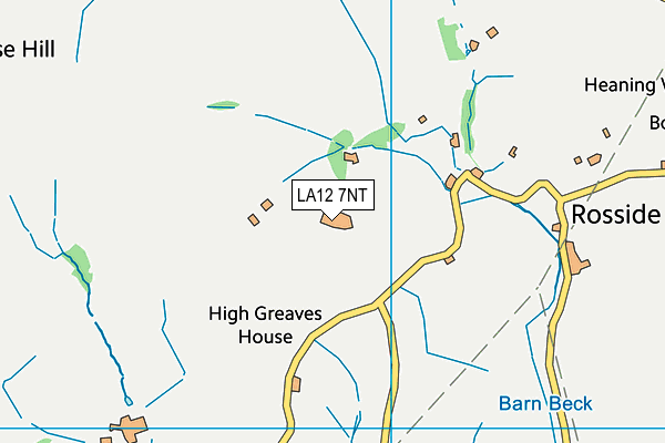 LA12 7NT map - OS VectorMap District (Ordnance Survey)