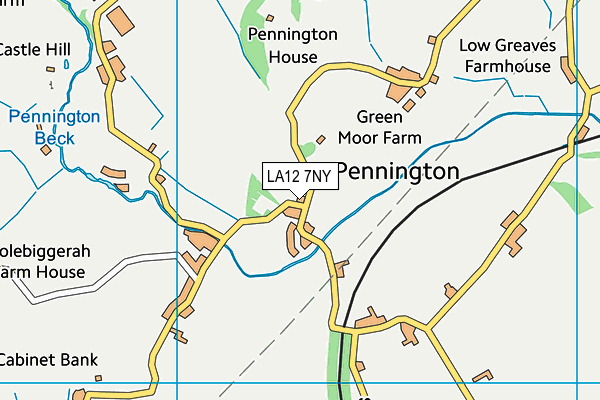 LA12 7NY map - OS VectorMap District (Ordnance Survey)