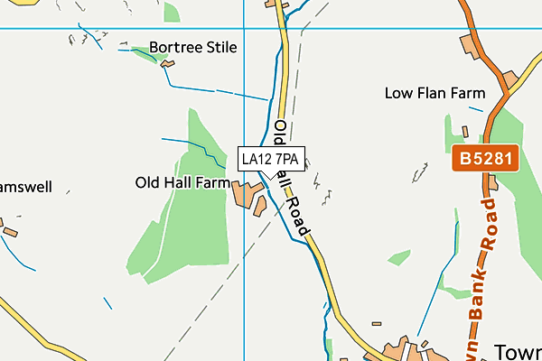 LA12 7PA map - OS VectorMap District (Ordnance Survey)
