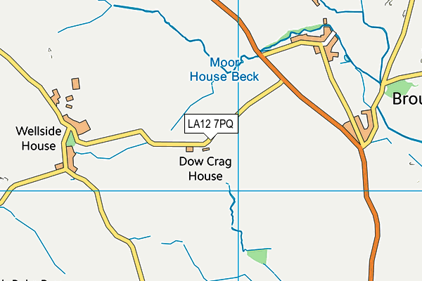 LA12 7PQ map - OS VectorMap District (Ordnance Survey)