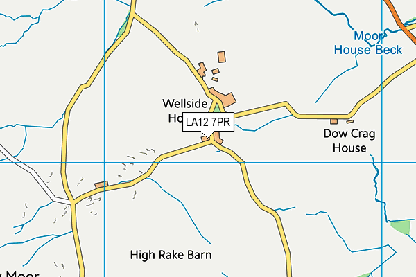 LA12 7PR map - OS VectorMap District (Ordnance Survey)