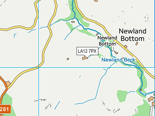 LA12 7PX map - OS VectorMap District (Ordnance Survey)