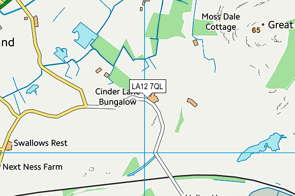 LA12 7QL map - OS VectorMap District (Ordnance Survey)
