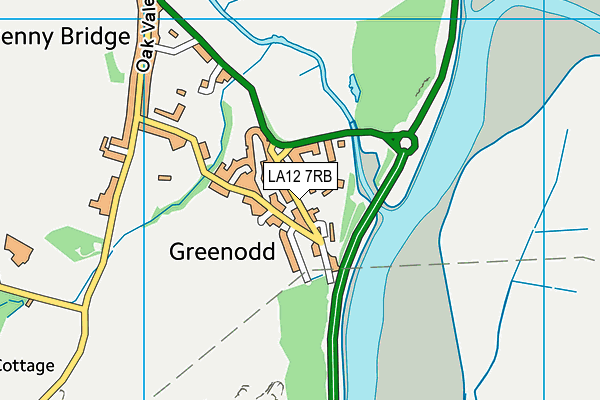 LA12 7RB map - OS VectorMap District (Ordnance Survey)