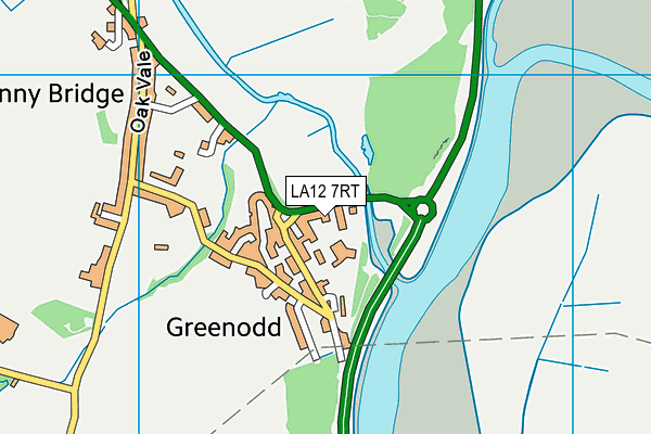 LA12 7RT map - OS VectorMap District (Ordnance Survey)