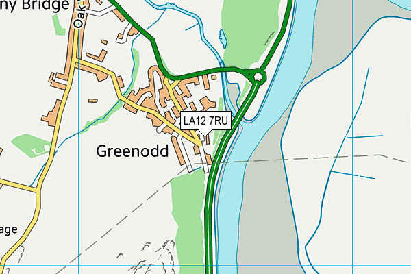 LA12 7RU map - OS VectorMap District (Ordnance Survey)