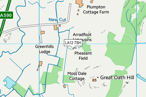 LA12 7SH map - OS VectorMap District (Ordnance Survey)