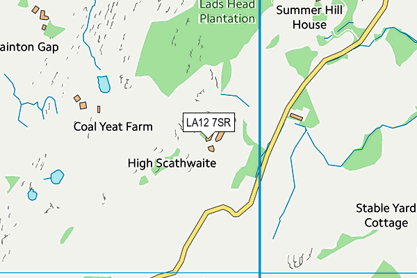 LA12 7SR map - OS VectorMap District (Ordnance Survey)
