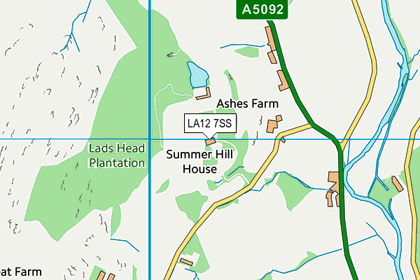 LA12 7SS map - OS VectorMap District (Ordnance Survey)