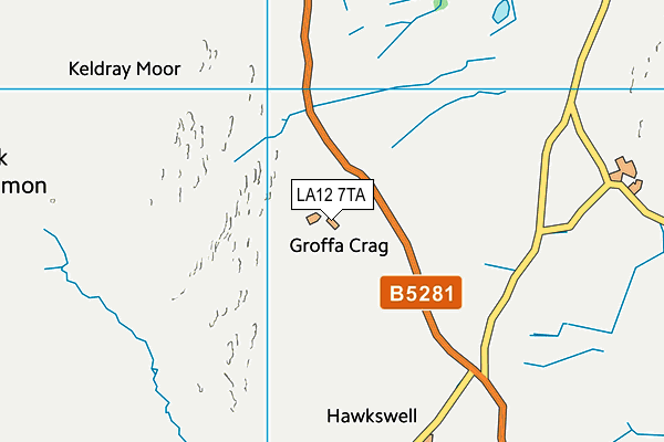 LA12 7TA map - OS VectorMap District (Ordnance Survey)