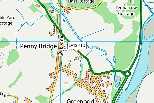 LA12 7TD map - OS VectorMap District (Ordnance Survey)