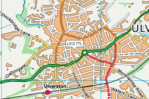 LA12 7TL map - OS VectorMap District (Ordnance Survey)