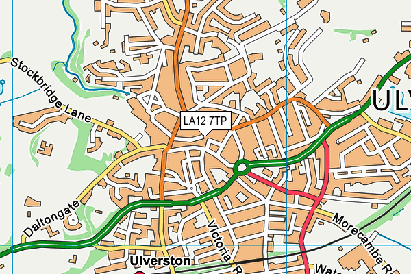 LA12 7TP map - OS VectorMap District (Ordnance Survey)