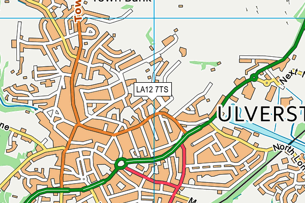 LA12 7TS map - OS VectorMap District (Ordnance Survey)
