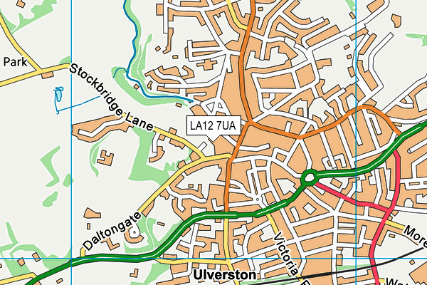LA12 7UA map - OS VectorMap District (Ordnance Survey)