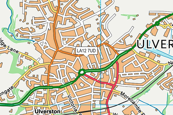 LA12 7UD map - OS VectorMap District (Ordnance Survey)