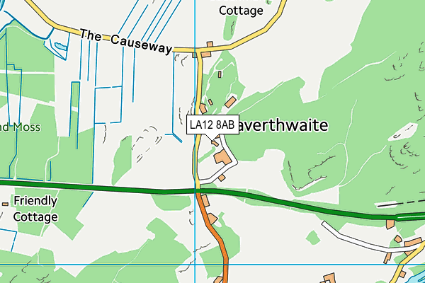LA12 8AB map - OS VectorMap District (Ordnance Survey)