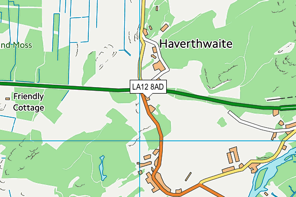 LA12 8AD map - OS VectorMap District (Ordnance Survey)