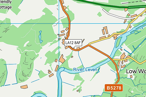 LA12 8AF map - OS VectorMap District (Ordnance Survey)