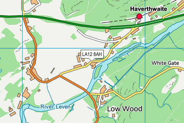 LA12 8AH map - OS VectorMap District (Ordnance Survey)
