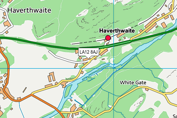 LA12 8AJ map - OS VectorMap District (Ordnance Survey)