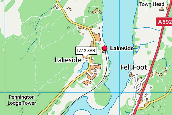 LA12 8AR map - OS VectorMap District (Ordnance Survey)