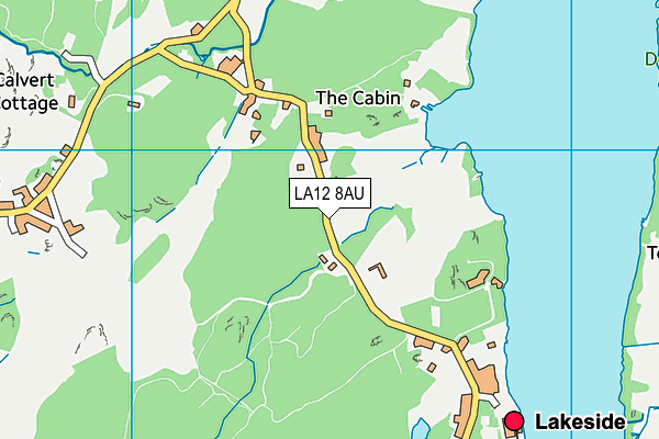 LA12 8AU map - OS VectorMap District (Ordnance Survey)